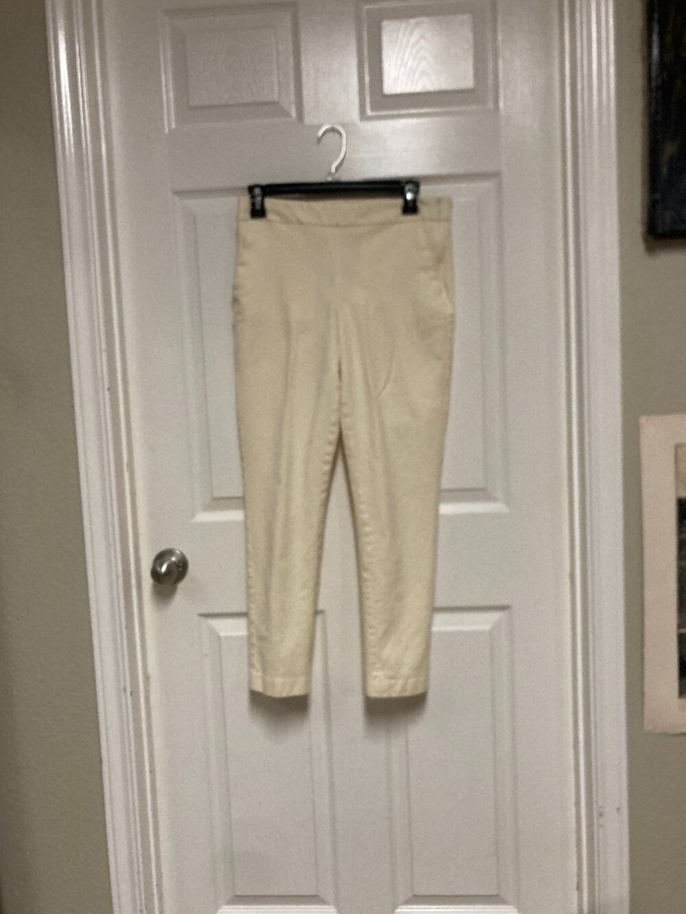 Talbots Heritage style cropped casual pants yellow size 6 Women's